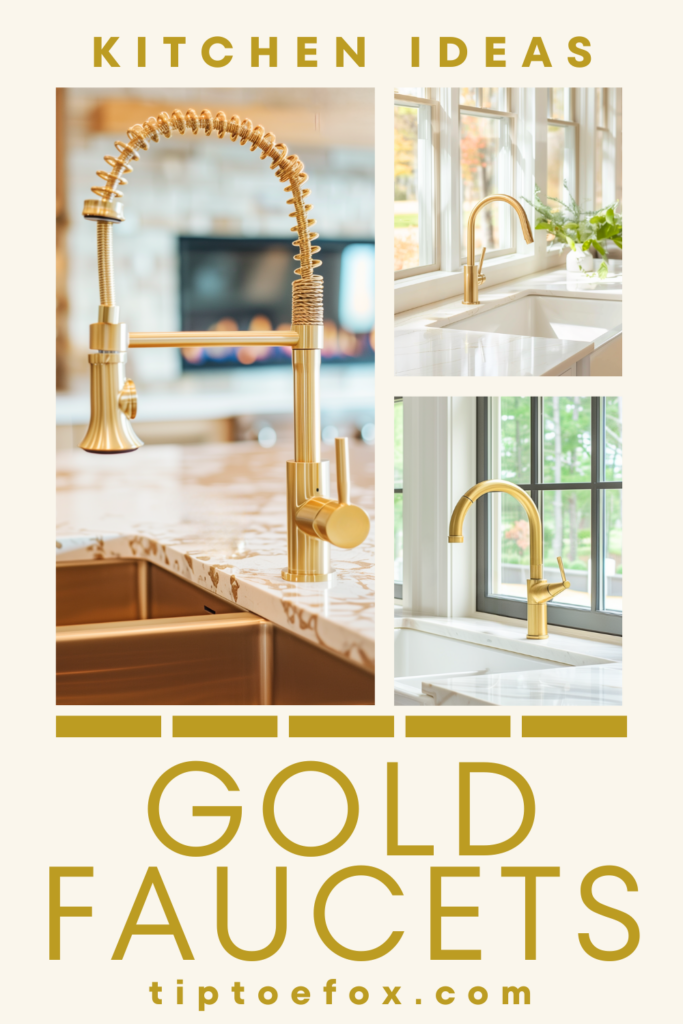 gold kitchen faucet ideas 2