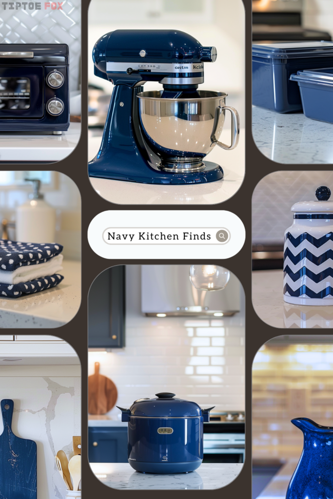 navy kitchen finds online