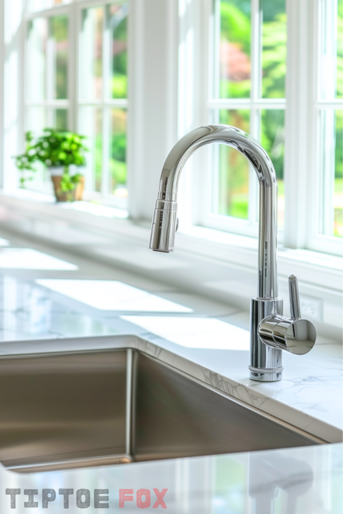 modern chrome kitchen faucet with pull down sprayer idea