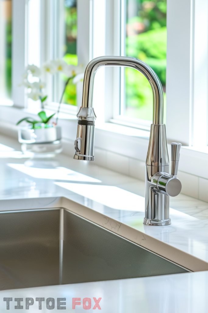 modern chrome kitchen faucet with pull down sprayer inspo