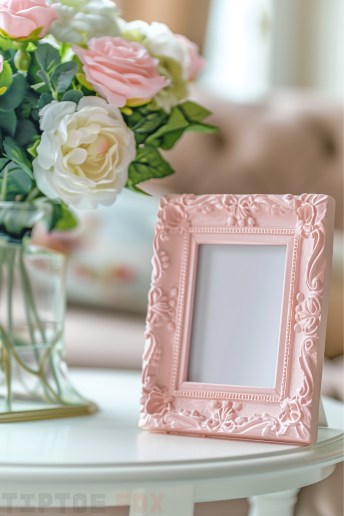 pink tabletop frame