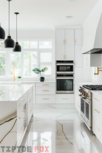 White Kitchen Ideas With Gold Hardware for a Clean & Sophisticated Look ...