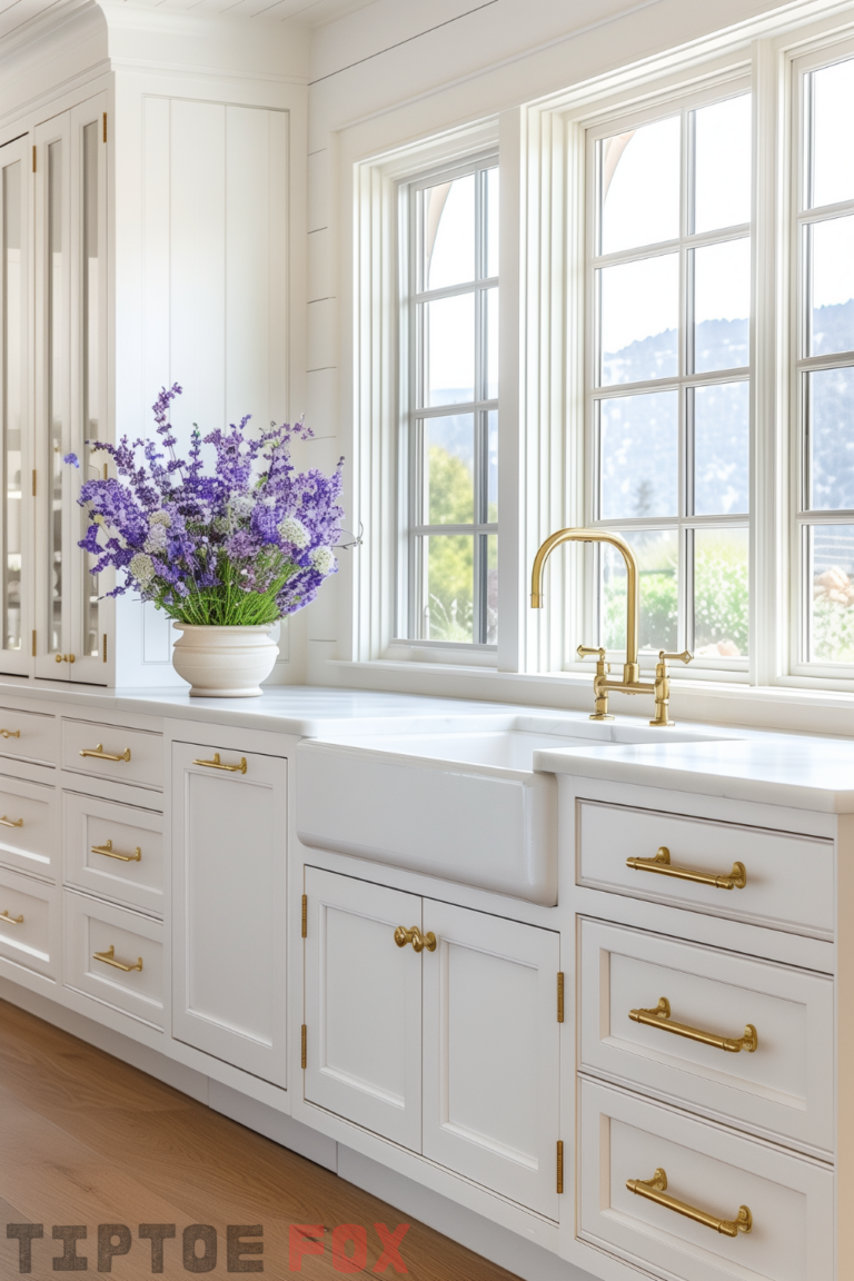 White Kitchen Ideas With Gold Hardware for a Clean & Sophisticated Look ...